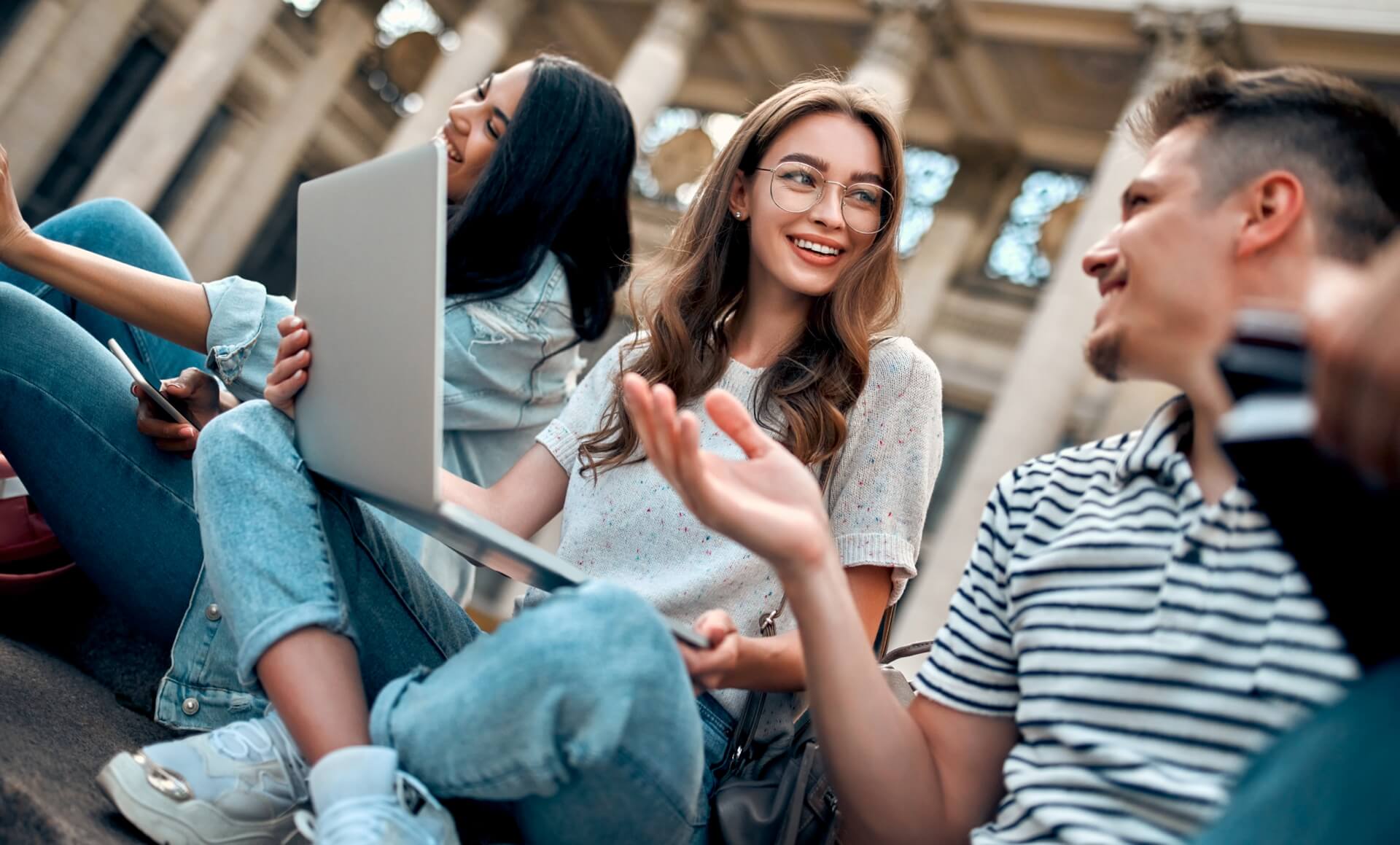 Group of students chatting