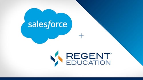 Salesforce and Regent Education logos